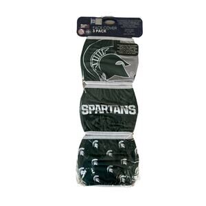 MICHIGAN STATE SPARTANS 3 PACK FACE MASKS